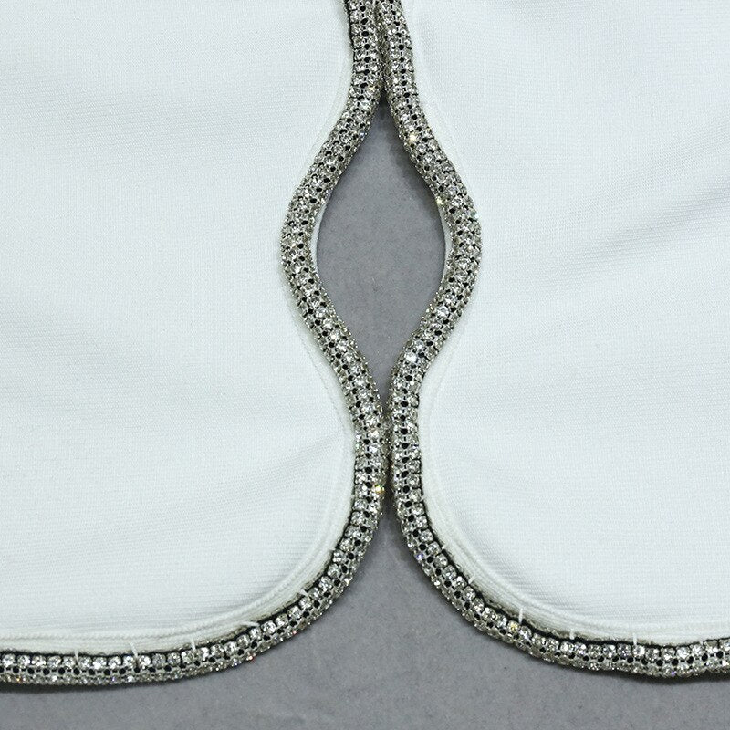 Cally Rhinestone Two Piece Bandage Set - SunsetFashionLA
