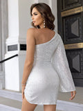 Carys One Shoulder Sequin Dress - SunsetFashionLA