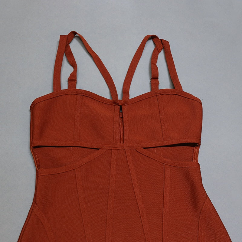Charlotte Bandage Cut Out Tassel Dress - SunsetFashionLA