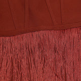 Charlotte Bandage Cut Out Tassel Dress - SunsetFashionLA
