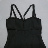 Charlotte Bandage Cut Out Tassel Dress - SunsetFashionLA
