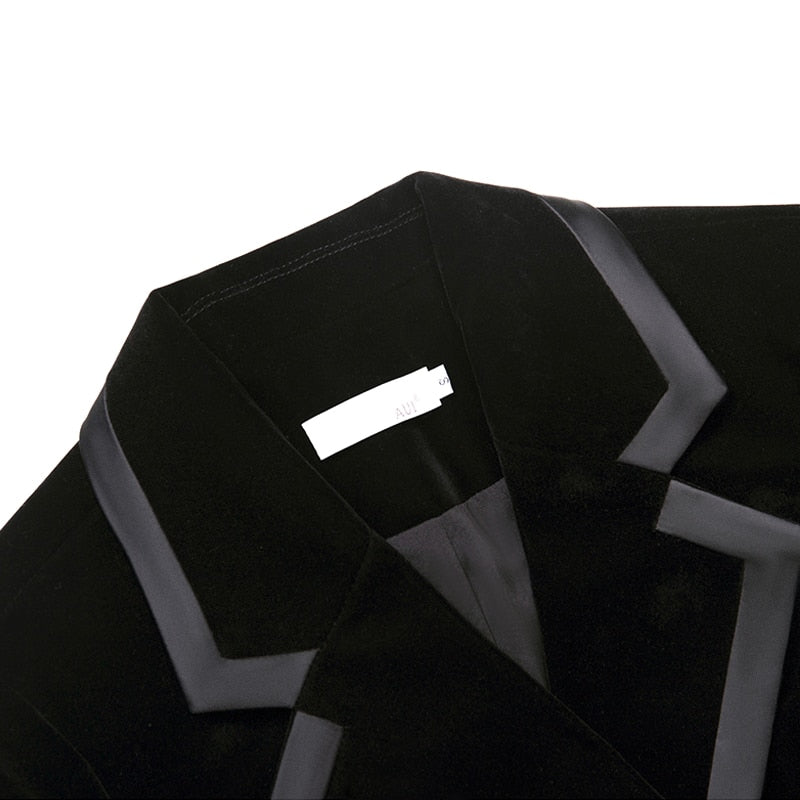 Chic Velvet Blazer with Crystal Buttons - SunsetFashionLA