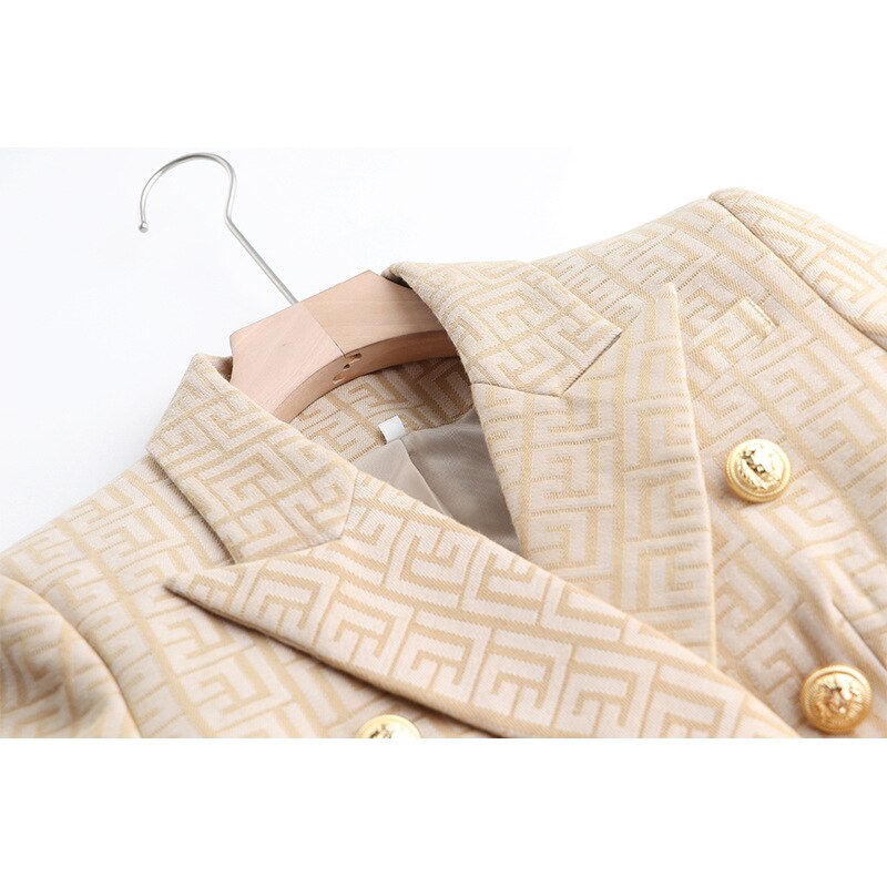 Cia Monogram Jacquard Blazer - SunsetFashionLA