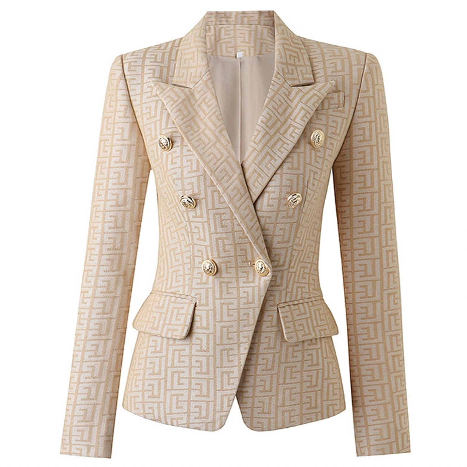 Cia Monogram Jacquard Blazer - SunsetFashionLA
