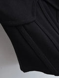 Corset Style Ribbed Long Sleeve Top - SunsetFashionLA