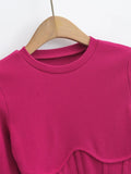 Corset Style Ribbed Long Sleeve Top - SunsetFashionLA