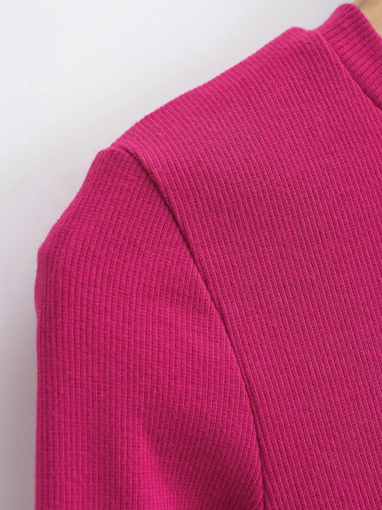 Corset Style Ribbed Long Sleeve Top - SunsetFashionLA