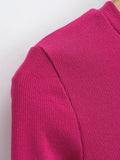Corset Style Ribbed Long Sleeve Top - SunsetFashionLA