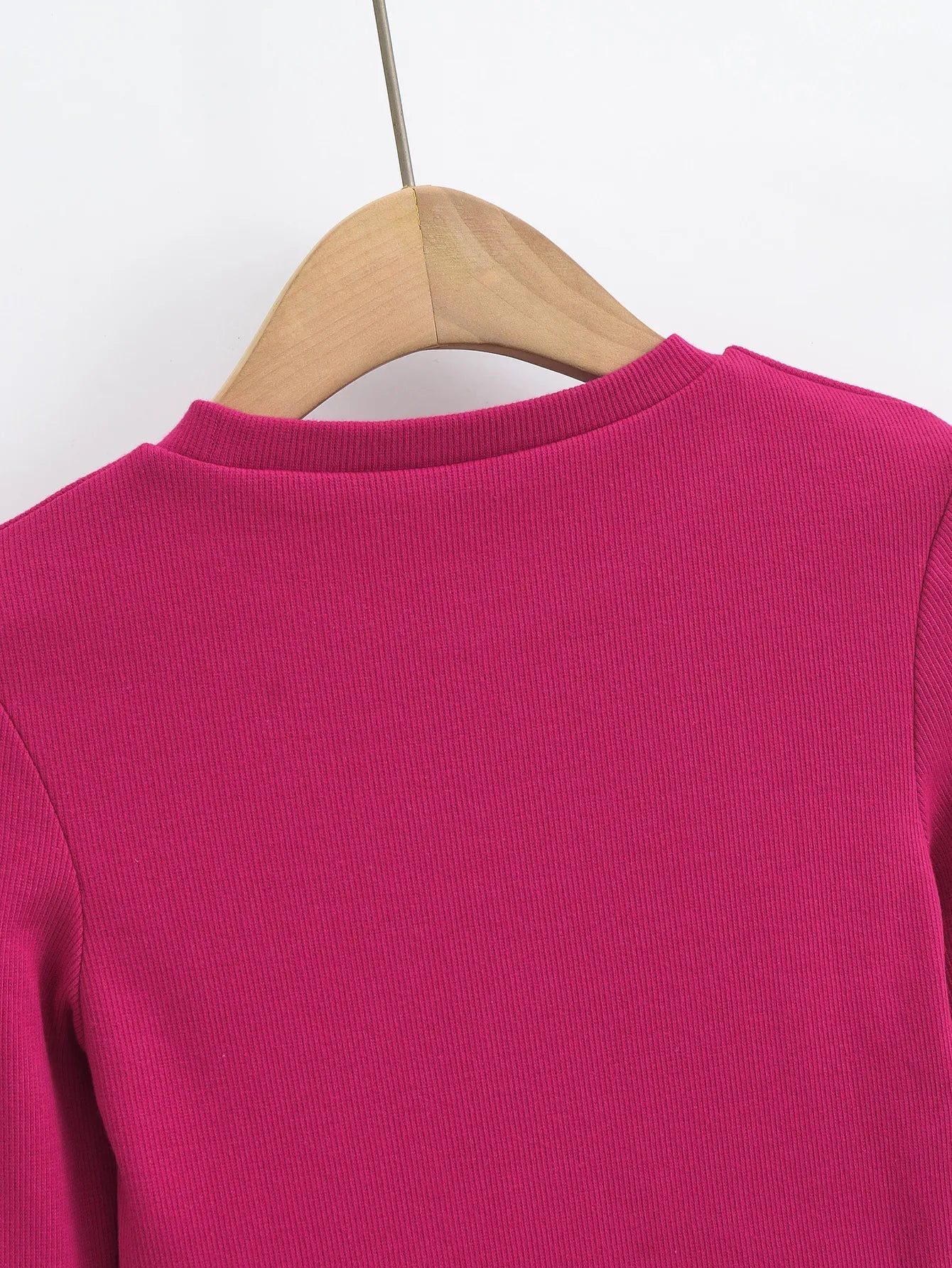 Corset Style Ribbed Long Sleeve Top - SunsetFashionLA
