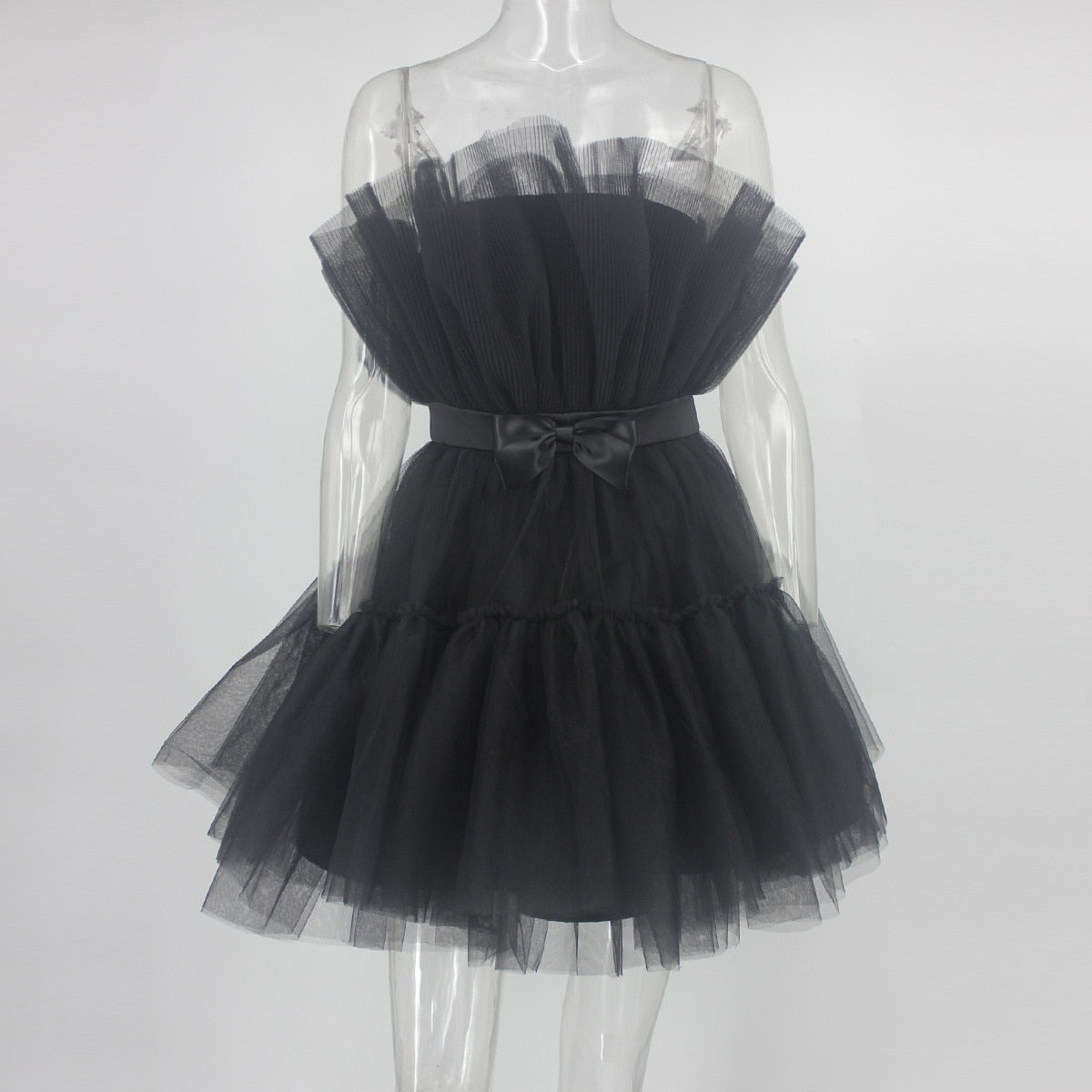 Deanna Mesh Ruched Dress - SunsetFashionLA