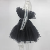 Deanna Mesh Ruched Dress - SunsetFashionLA