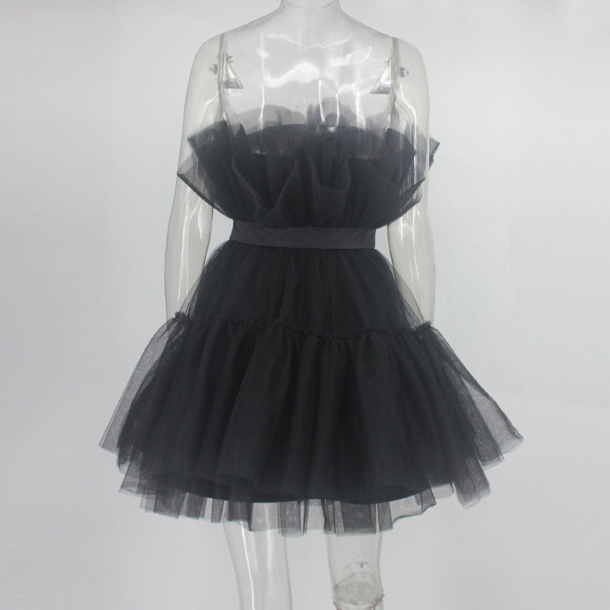 Deanna Mesh Ruched Dress - SunsetFashionLA