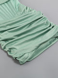 Delphi Off Shoulder Satin Dress - SunsetFashionLA