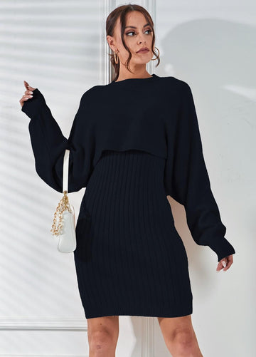 Dixie Knit Sweater Two Piece Dress - SunsetFashionLA