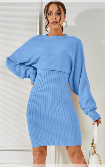 Dixie Knit Sweater Two Piece Dress - SunsetFashionLA