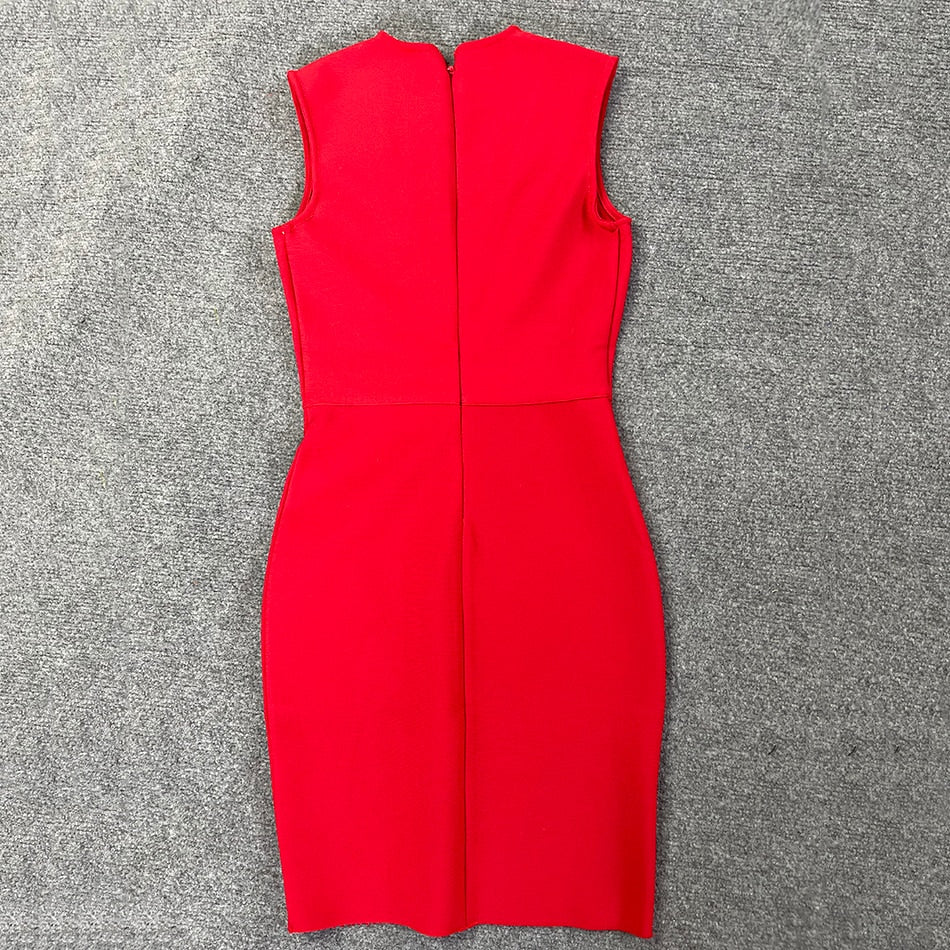 Dubai Bandage Rhinestones Dress - SunsetFashionLA