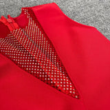 Dubai Bandage Rhinestones Dress - SunsetFashionLA