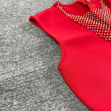 Dubai Bandage Rhinestones Dress - SunsetFashionLA