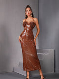 Elanor Sequin Gown Dress - SunsetFashionLA