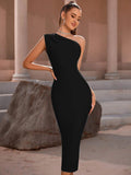 Elina One Shoulder Bandage Dress - SunsetFashionLA