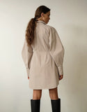 Elletra Pleated Shirt Dress - SunsetFashionLA