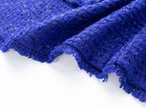 Ellia Tweed Royal Blue Blazer - SunsetFashionLA