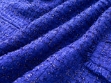 Ellia Tweed Royal Blue Blazer - SunsetFashionLA