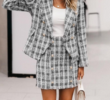 Elodie Plaid Blazer - SunsetFashionLA