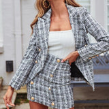 Elodie Plaid Blazer - SunsetFashionLA