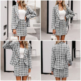 Elodie Plaid Blazer - SunsetFashionLA