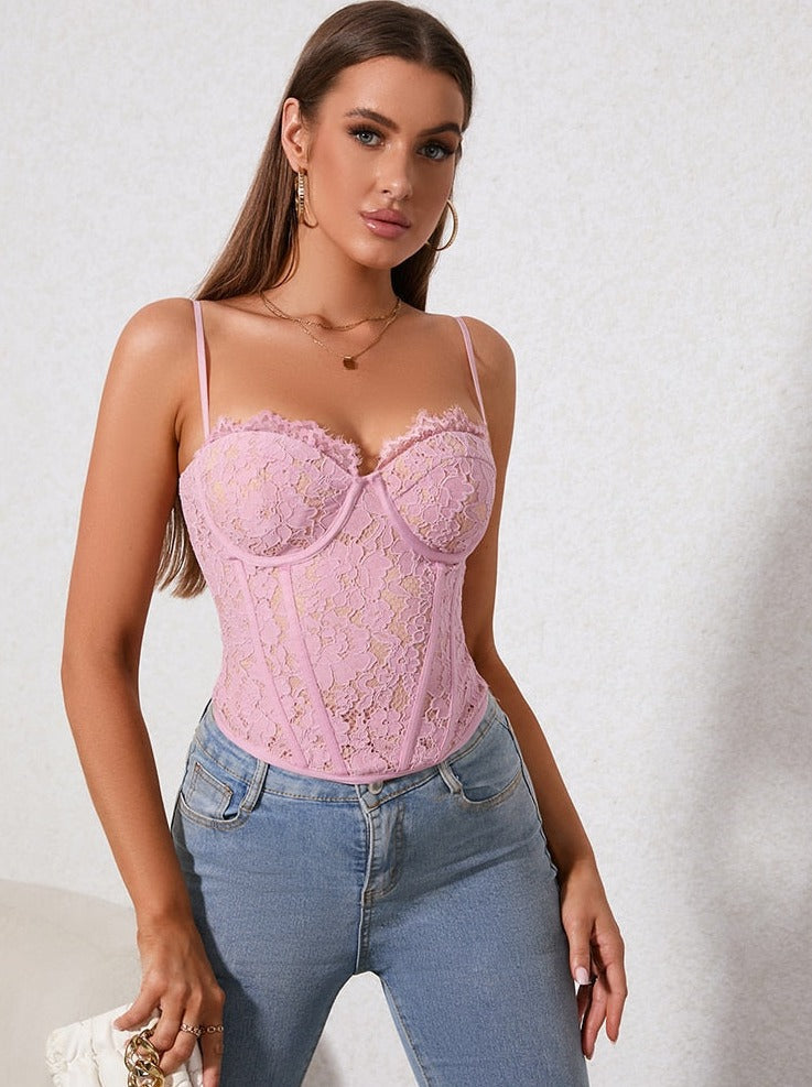 Eloise Lace Corset Top - SunsetFashionLA