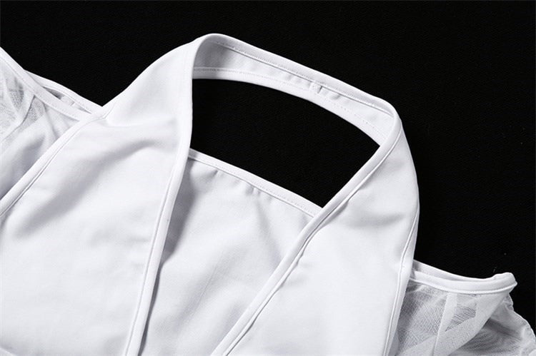 Enya Mesh Long Sleeve Crop Top - SunsetFashionLA