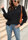 Evadne Oversized Knit Solid Color Sweater - SunsetFashionLA
