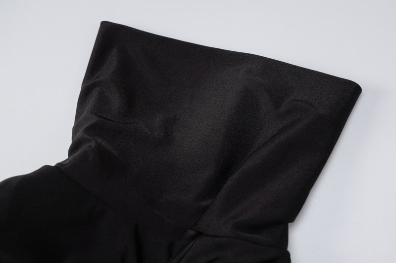 Fayvy Turtleneck Bodysuit with Padded Shoulders - SunsetFashionLA