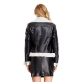Fleece Lined Thick Warm Leather Jacket - SunsetFashionLA