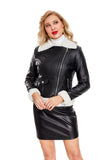 Fleece Lined Thick Warm Leather Jacket - SunsetFashionLA