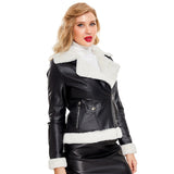 Fleece Lined Thick Warm Leather Jacket - SunsetFashionLA