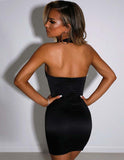 Giana Satin Halter Dress - SunsetFashionLA