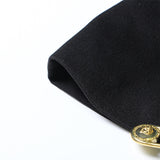 Gold Pins Black Blazer - SunsetFashionLA