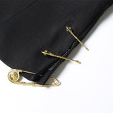 Gold Pins Black Blazer - SunsetFashionLA