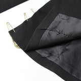 Gold Pins Black Blazer - SunsetFashionLA