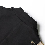 Gold Pins Black Blazer - SunsetFashionLA
