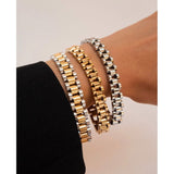 Gold Plated Wristband Bracelet - SunsetFashionLA