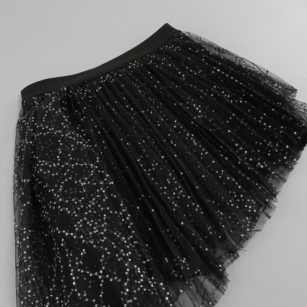 Ivanna Sequin Rhinestone Two Piece Dress Set - SunsetFashionLA