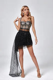 Ivanna Sequin Rhinestone Two Piece Dress Set - SunsetFashionLA