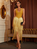 Jane Bandage Tassel Dress - SunsetFashionLA
