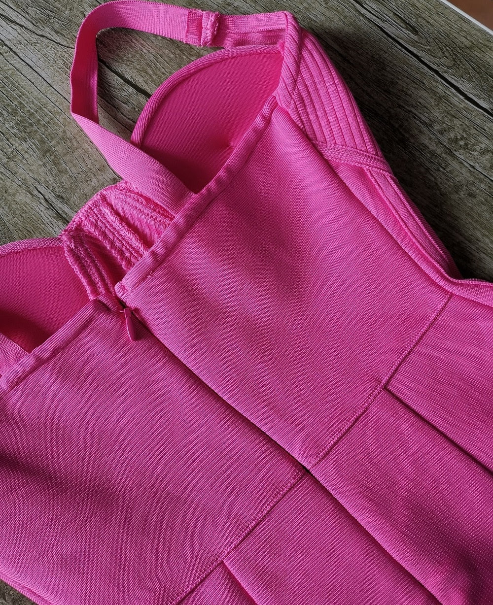 Janea Fuchsia Bandage Dress - SunsetFashionLA