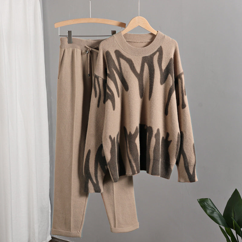 Joanne Tie Dye Warm Knit Two Piece Set - SunsetFashionLA