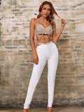 Jobelle Bandage Two Piece Rhinestone Two Piece Set - SunsetFashionLA