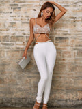 Jobelle Bandage Two Piece Rhinestone Two Piece Set - SunsetFashionLA